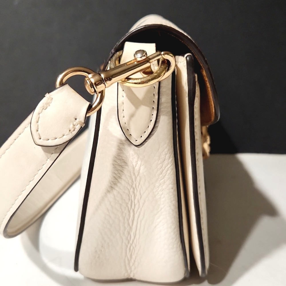 Coach Georgie Signature Leather Shoulder Hand Bag C4067 Chalk - Picture 7 of 15